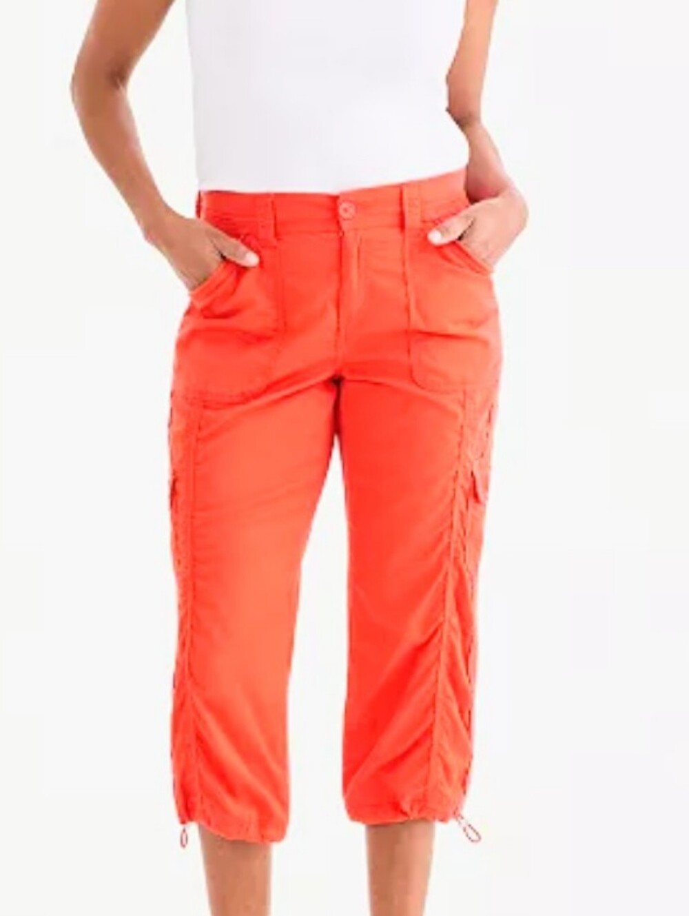 Style & Co Bright Orange Capri Cropped Pants